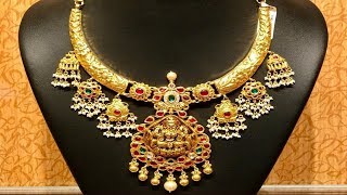 Round Gold Hasli Necklace Designs 2019 