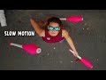 SLOW MOTION Juggling From Above