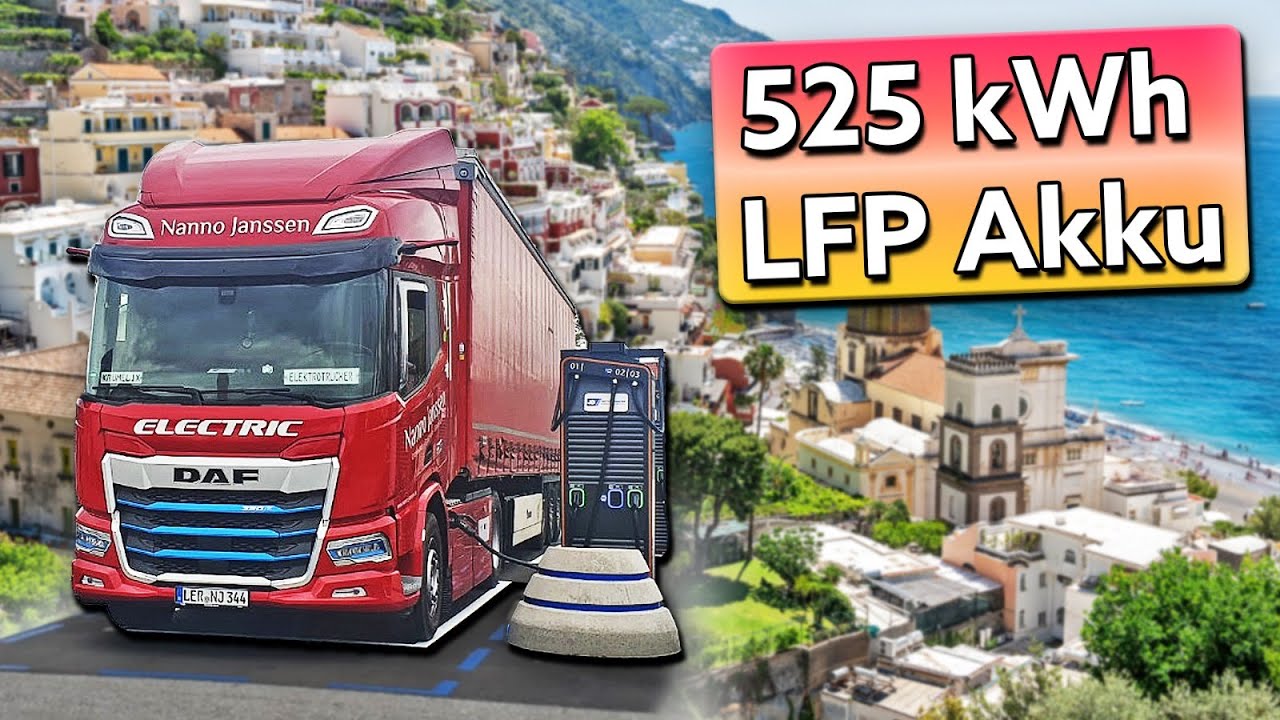 Mit dem brandneuen DAF XD Electric von Ostfriesland nach Italien