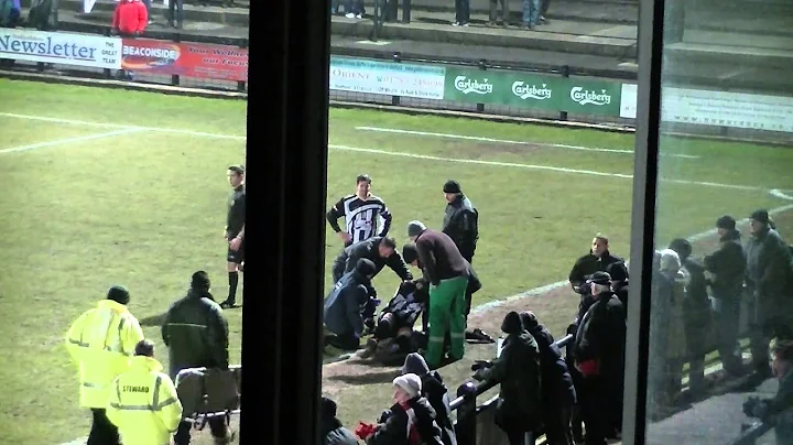 Karl Ashton injury Stafford Rangers v Witton Albio...