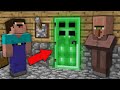 Minecraft NOOB vs PRO : WHY VILLAGER HIDE THIS EMERALD DOOR FROM NOOB? Challenge 100% trolling