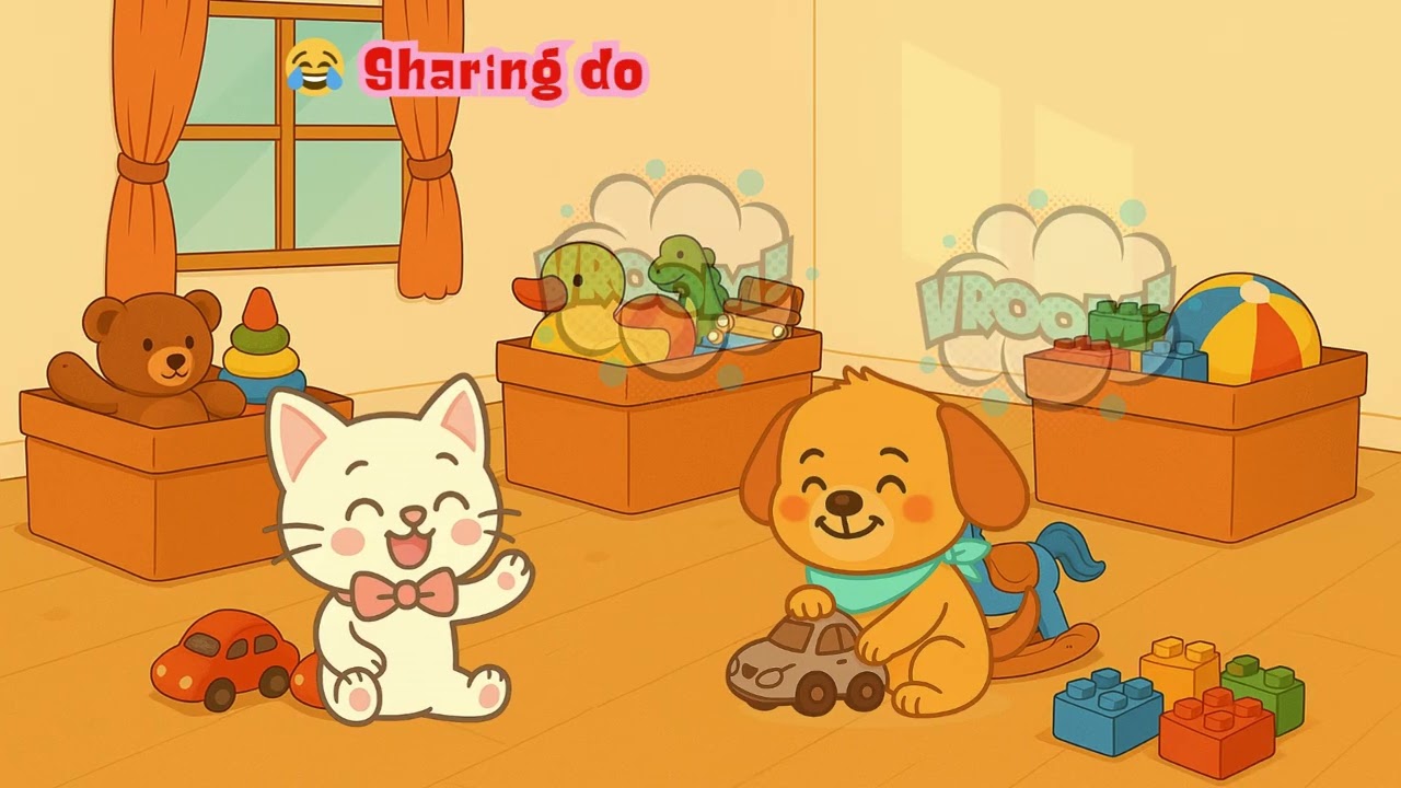 Bingo Brings Toys to School | Learning to Share with Friends