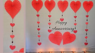 Wedding Anniversary decoration ideas at Home/Birthday decoration ideas/Party decoration ideas Easy