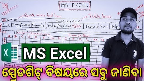Microsoft Excel class [Odia] | MS Excel Spreadsheet detail information for OSSC,OSSSC,RI,ARI,AMIN,FG