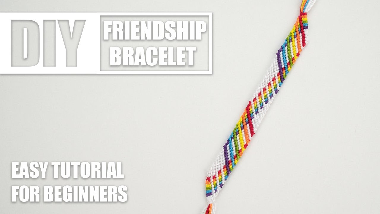 Rainbow Stripes Macrame Friendship Bracelets | Easy Tutorial for ...