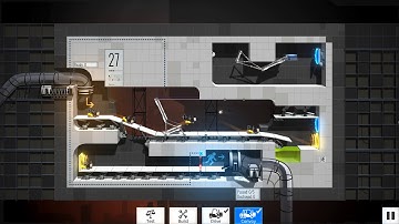 Bridge Constructor Portal Level 27 Best Solution