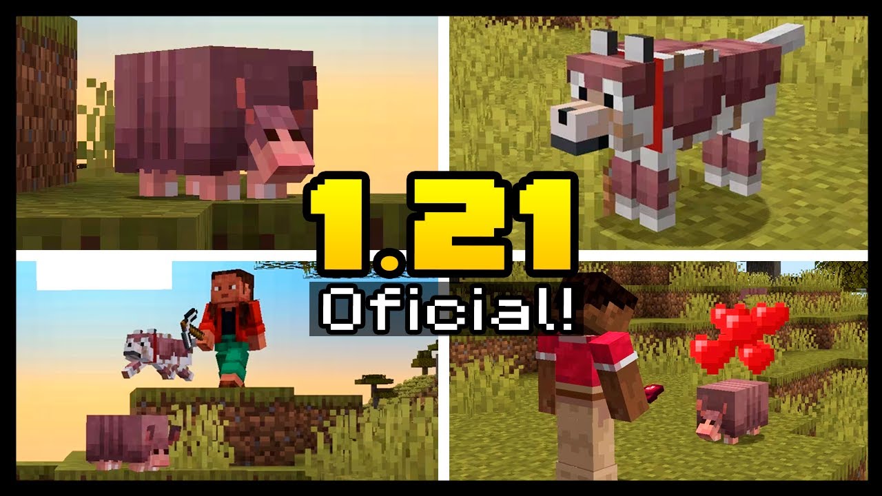 Minecraft 1.21 vai vim cheio de novidades! #lobo #armadura #tatu #surv