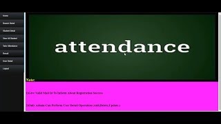 Online Student Attendance Management System In Java