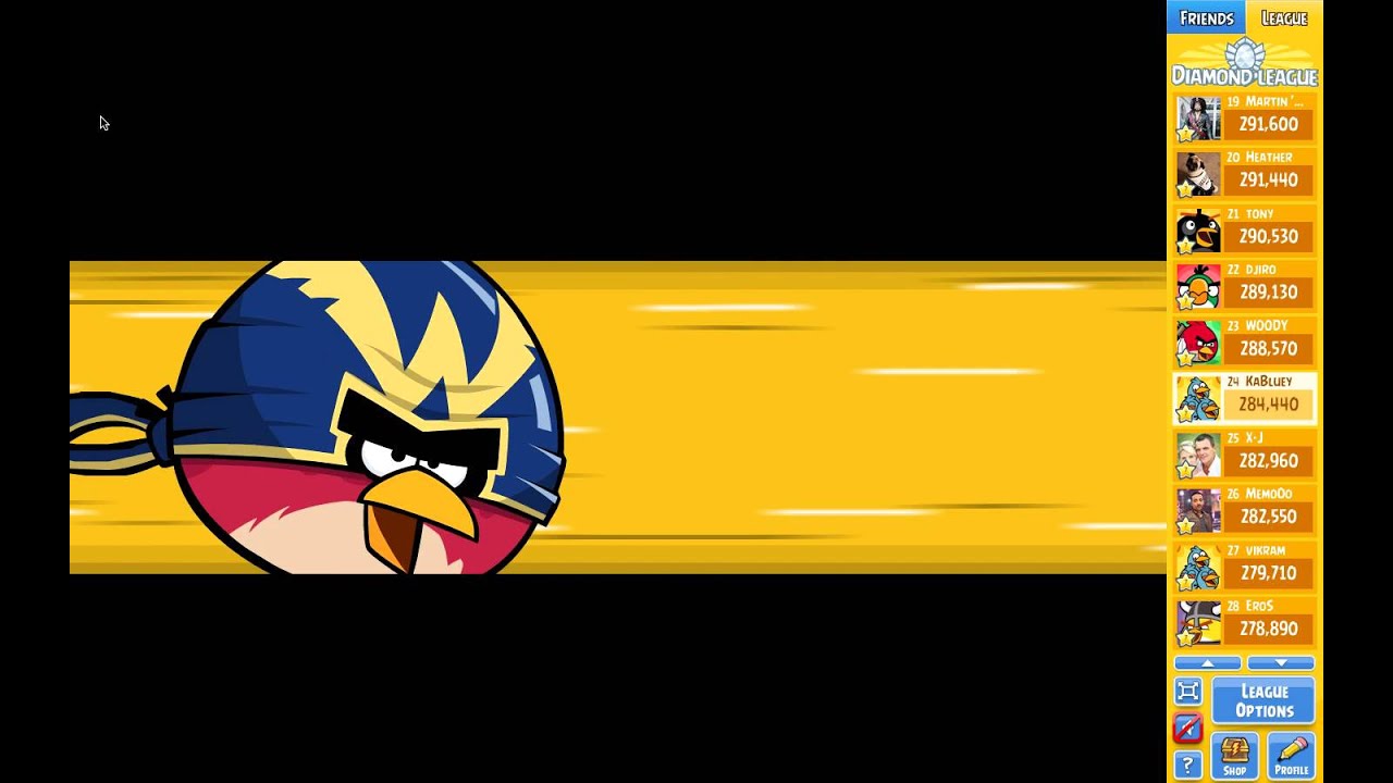 Angry Birds Friends week 192 tournament 3 level 6 power up 290k