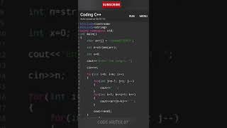 Best C++ pattern program tutorial video || 💯🧠 #coding #youtubeshorts #codewriter07