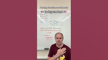 Proving functions are linearly independent on 🇺🇸Independence Day 🇺🇸 #independent #linear #diffEQ