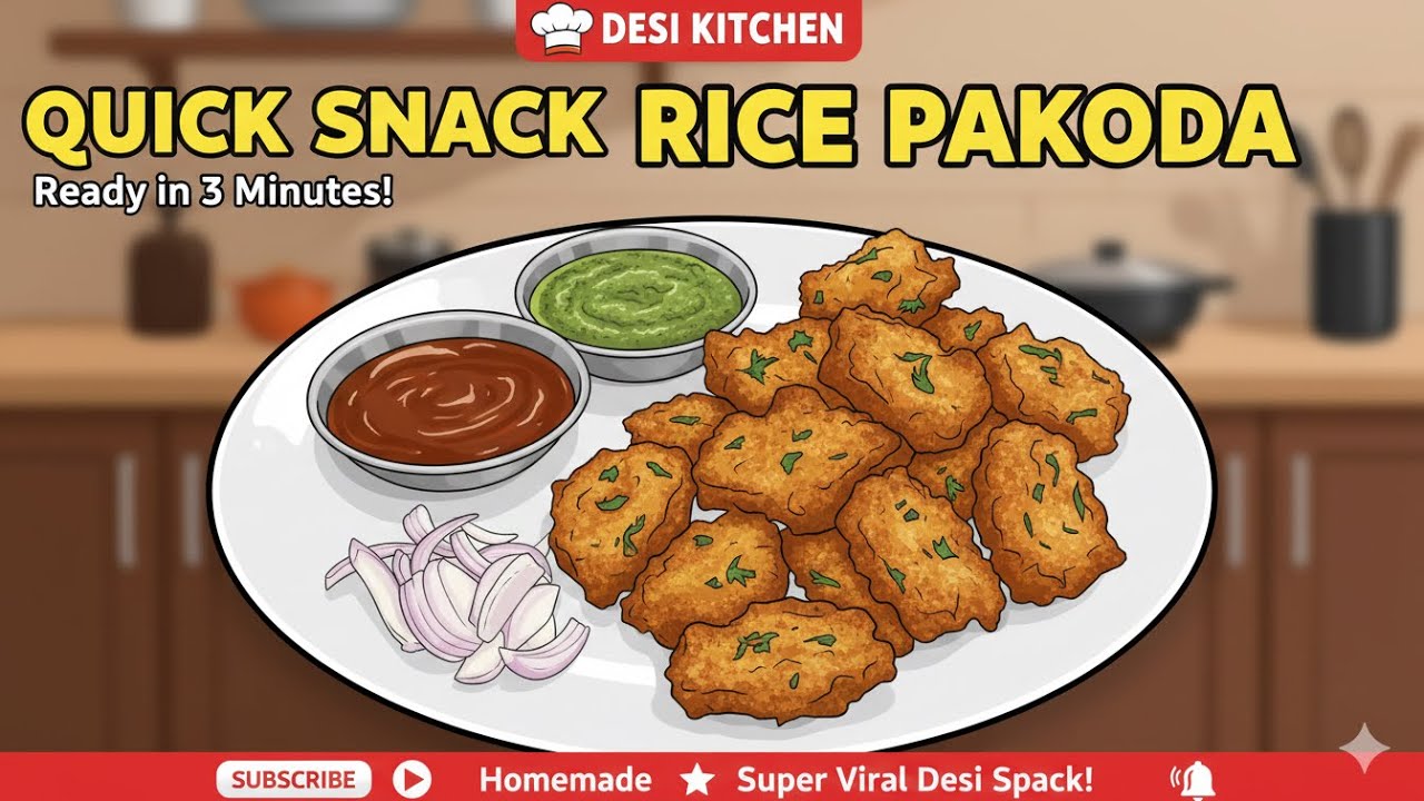 3 minutes Rice flour Pakoda 
