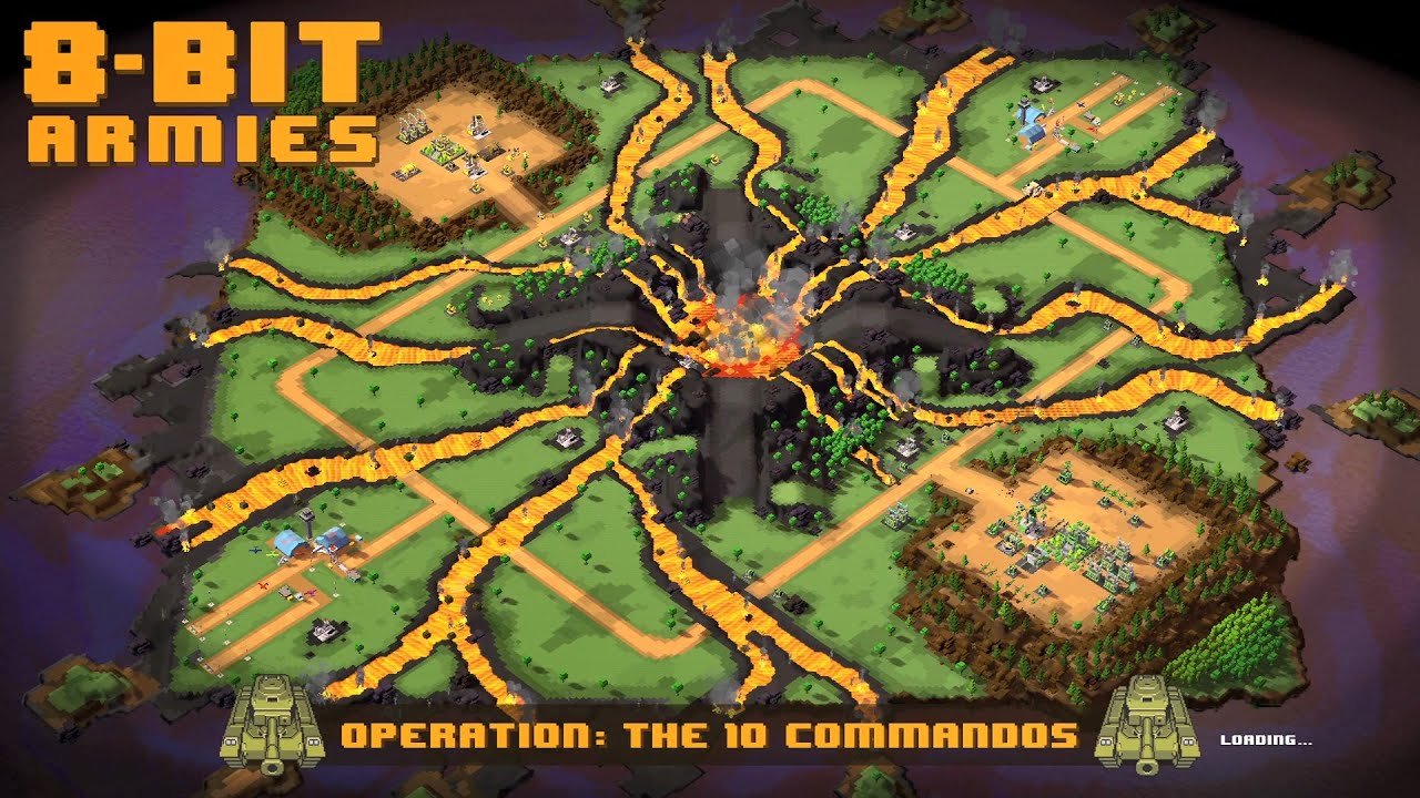8 Bit Armies PS4. Co-op 12 "The 10 Commandos" (10 коммандос) (3 Stars)