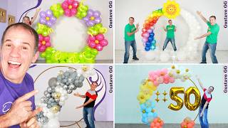 DECORACIÓN CON GLOBOS ✨ 4 ideas de aro de globos ✨decoraciones para cumpleaños - Gustavo gg