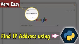 IP Address using Python | Python 3.8 | Python Tutorial | Python Tutorial in Hindi | BB Coder Guy