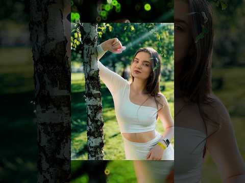 Как круто сфотографировать девушку в березовой роще #идеядляфото #креативноефото #девушка