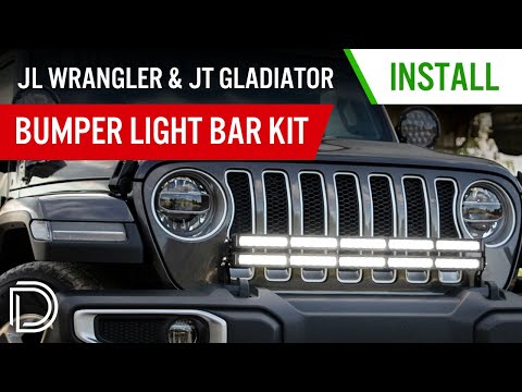 How to Install 2018 Jeep JL Wrangler and 2020 JT Gladiator Bumper Light Bar Kit | Diode Dynamics