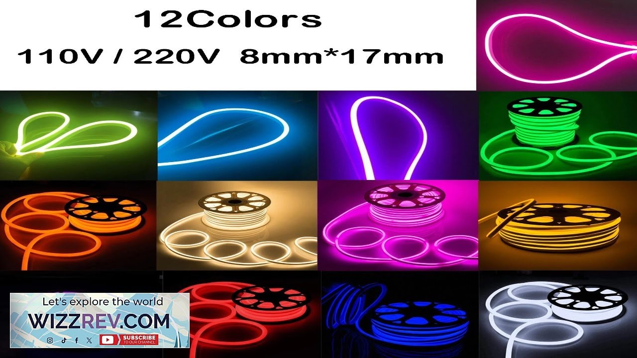 1 5-метровая водонепроницаемая гибкая светодиодная неоновая лента для украшения вечеринки на откр...