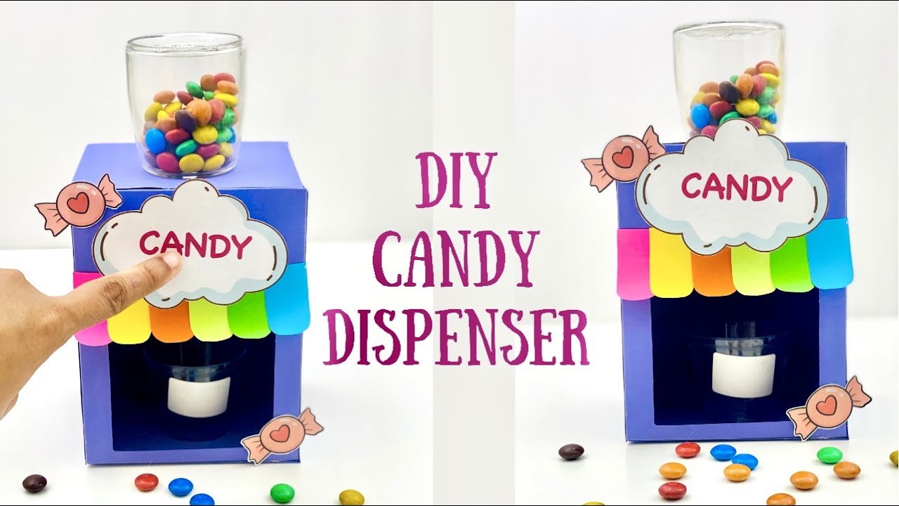 How to Build Candy Dispense / DIY cute paper candy dispenser machine ...