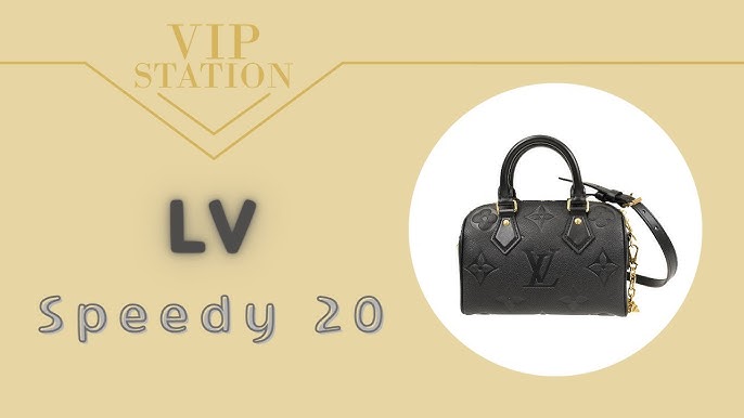 Louis Vuitton Speedy Bandouliere 20 Monogram Empreinte, Noir, M58953, EUC