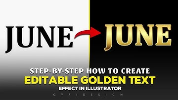 How to create editable golden text effect in illustrator - Illustrator tutorials