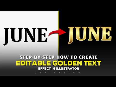 How to create editable golden text effect in illustrator - Illustrator tutorials