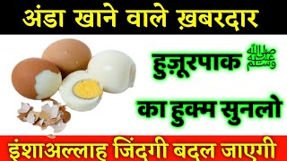 अंडा खाने वाले मुसलमान प्यारे नबी का फरमान सूनलो - Benefit of Eating Eggs(Noore hadees)