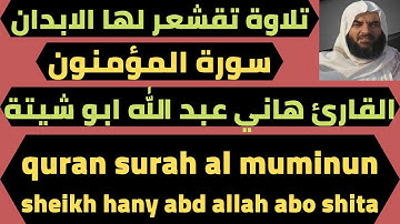 اجمل صوت قراءة لسورة المؤمنون القارئ هاني عبد الله ابو شيتة quran surah al muminun