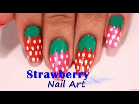 Strawberry Nail Art Design - Do it Yourself | KhoobSurati.com