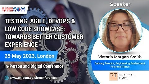 Victoria Morgan-Smith speaking Testing Agile DevOps & Low Code Showcase