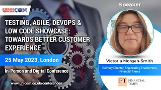 Victoria Morgan-Smith speaking Testing Agile DevOps & Low Code Showcase