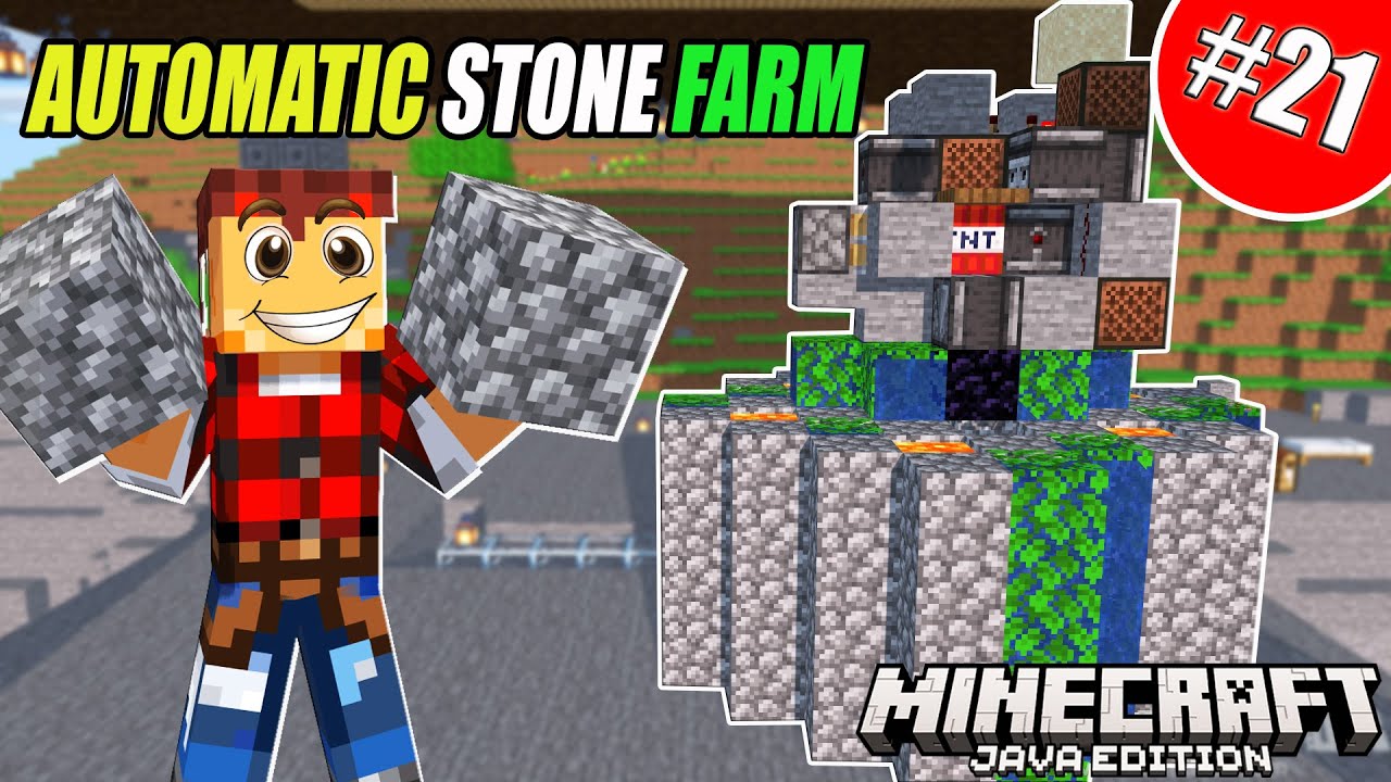Fully Automatic COBBLESTONE Farm | Minecraft Survival | Hindi Gameplay ...