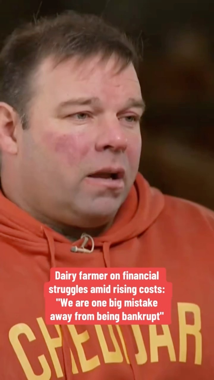 Dairy farmer opens up about financial struggles and rising costs #shorts