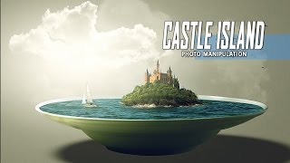 Making Castle Island On The Plate Manipulation Scene Effect In Photoshop