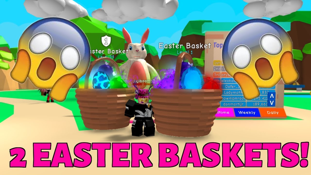 I Hatched 2 Easter Baskets Bubble Gum Simulator Youtube - roblox easter basket ideas
