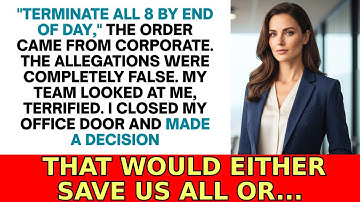 Ik kreeg het bevel mijn hele team te ontslaan vanwege de "prestatieproblemen" die ze verzonnen ha...