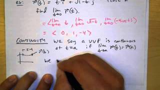 12.2 Calculus of Vector Valued Functions (part 1)
