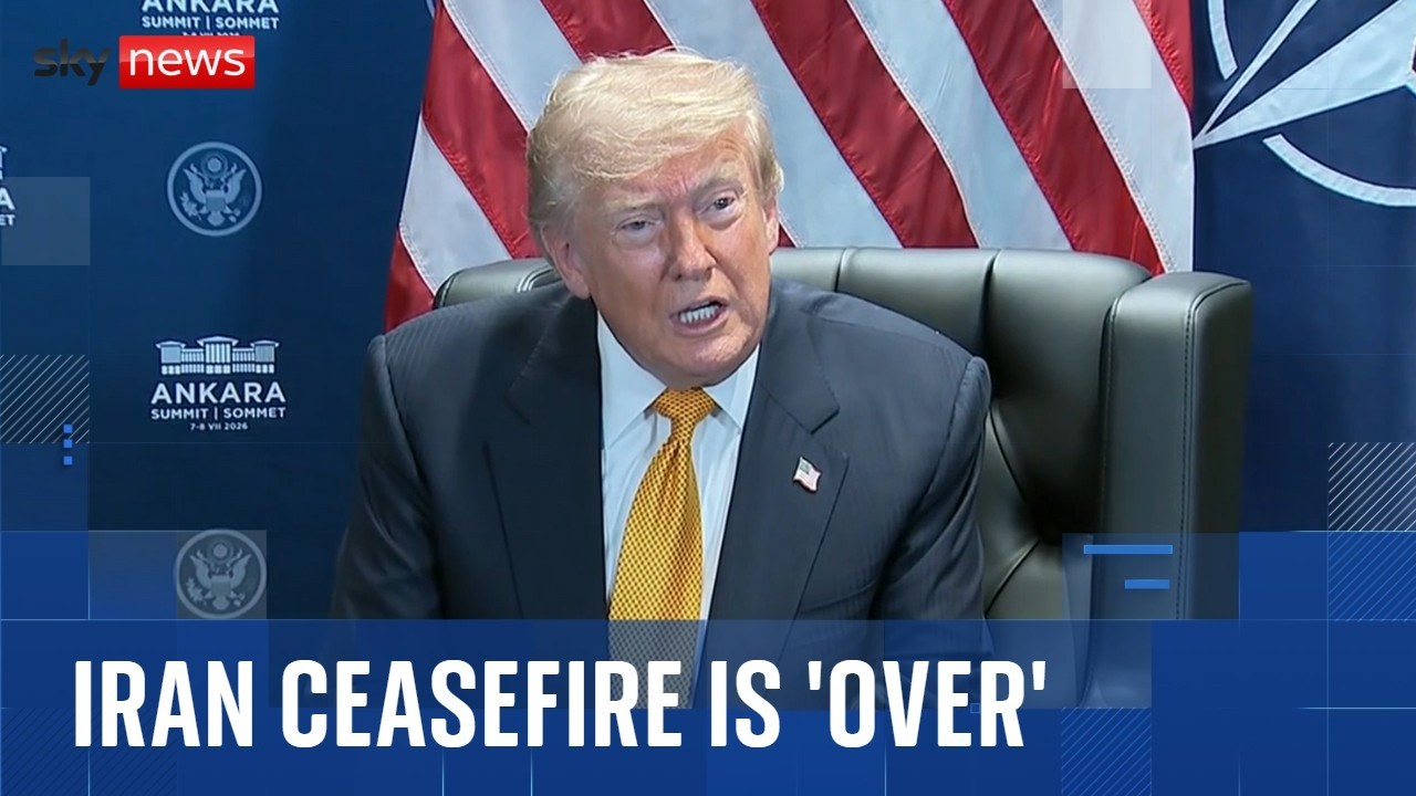 Trump says Iran ceasefire is 'over' and calls Iranian regime 'scum'