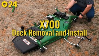 How to Remove & Install Deck on X700 Series Mower