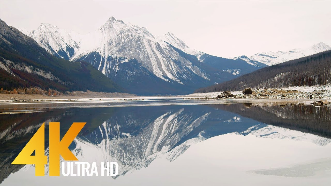 Incredible Canadian Nature in 4K - Wintertime - 3 HOUR Nature Relax Video  only nature sounds