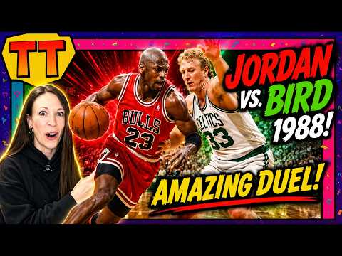 Tina Tries Reacting - Larry Bird vs Michael Jordan | Amazing duel! Celtics vs Bulls