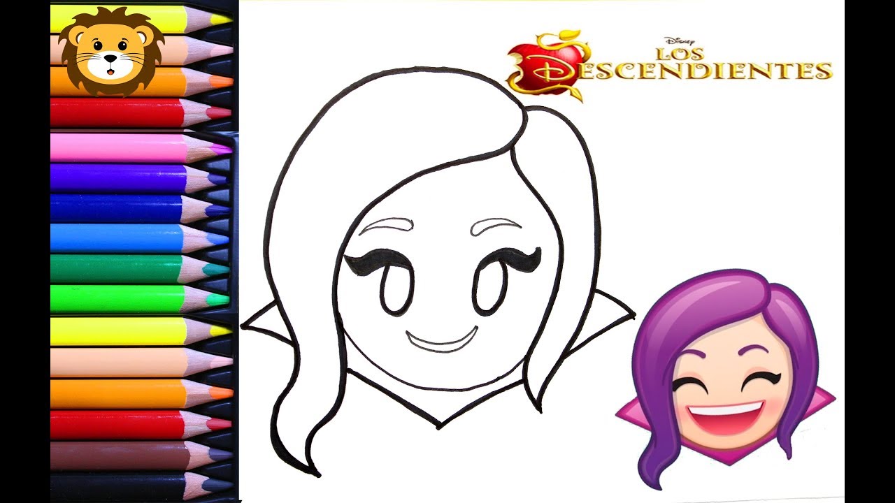 Como Dibujar Mal Emoji Descendientes Dibujos Para Ninos