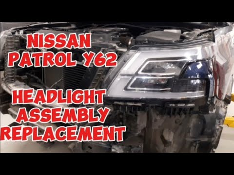 NISSAN PATROL Y62 REPLACE HEAD LIGHT ASSEMBLY | HOW TO REMOVE BUMPER