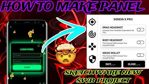 How to make panel Sketchware project free new SWB project 📂@DEMON_UX_999 #sketchware​ #injector​