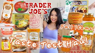 Trying Trader joe's fall items! Trader Joe’s haul \& Fall taste test! trader joe's shop with me