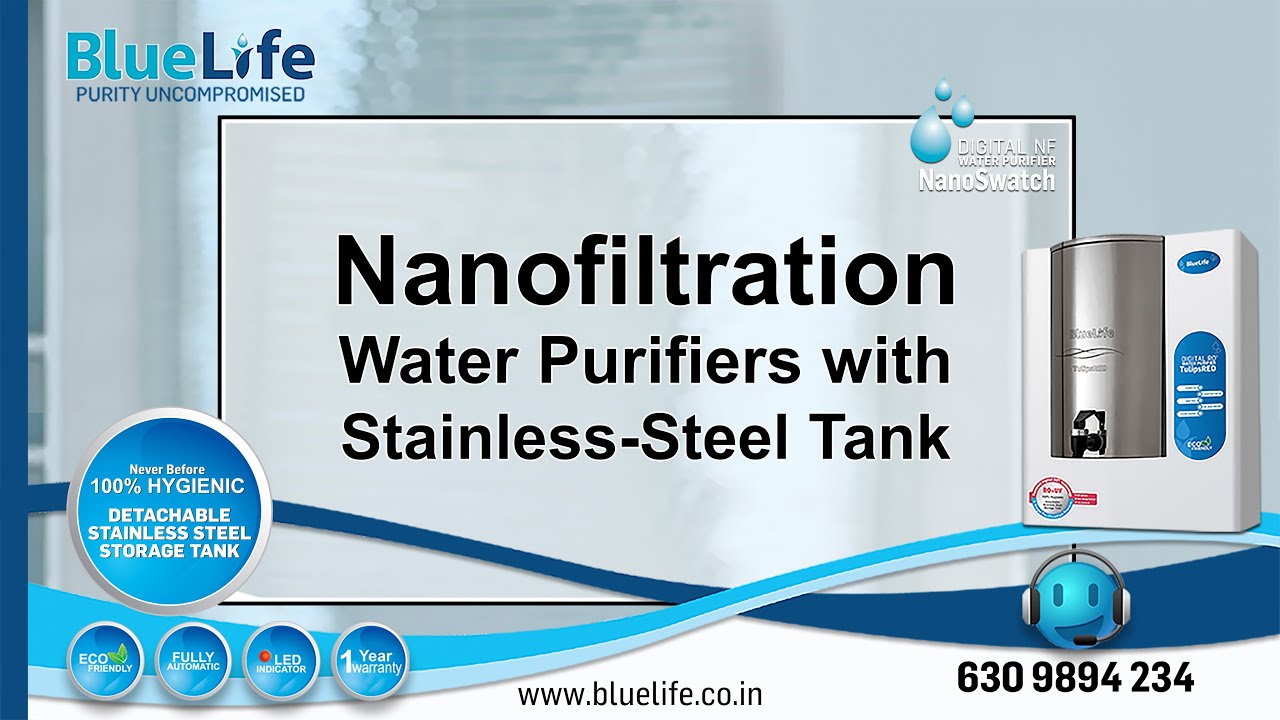 How Best is BlueLife NanoSwatch Water Purifier | Detachable Stainless-Steel Tank | Call 6309894234