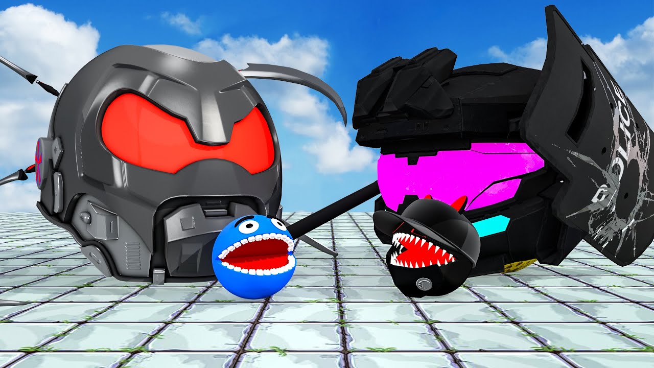 MS PACMAN& MONSTER YELLOW TIGER MONSTER PACMAN & YELLOW ROBOT PACMAN VS HER FRIENDS IN POKEMON#2026