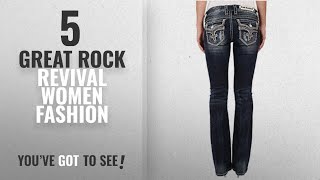 Rock Revival Women Fashion [2018 Best Sellers]: Rock Revival Women's Tibbie B2 Boot Dark Blue Jeans