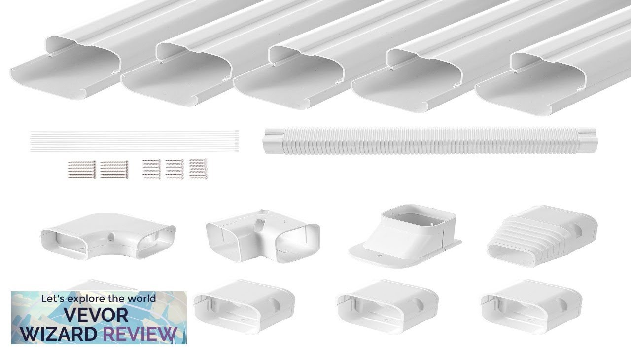 VEVOR Mini Split Line Set Cover 3-inch W 10Ft L PVC Decorative Review