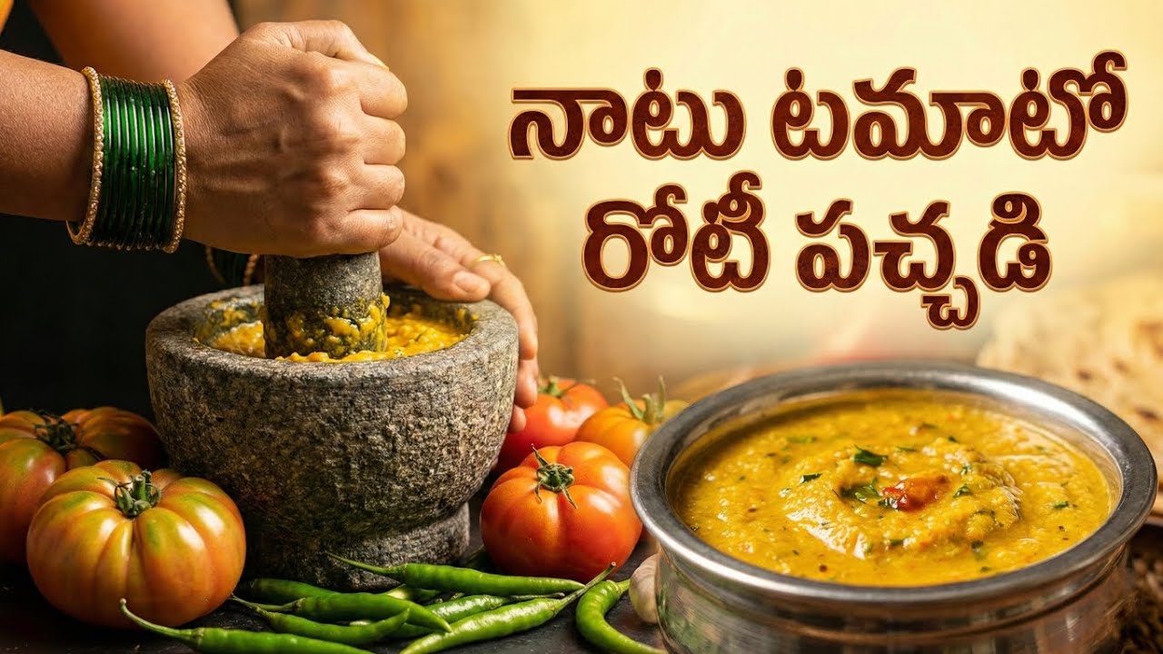 టమాటా రోటి పచ్చడి || దేశవలి టమాటాలతో పుల్ల పుల్లటి రోటి పచ్చడి 